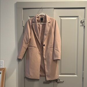 Elegant Women's Neutral Pink Coat